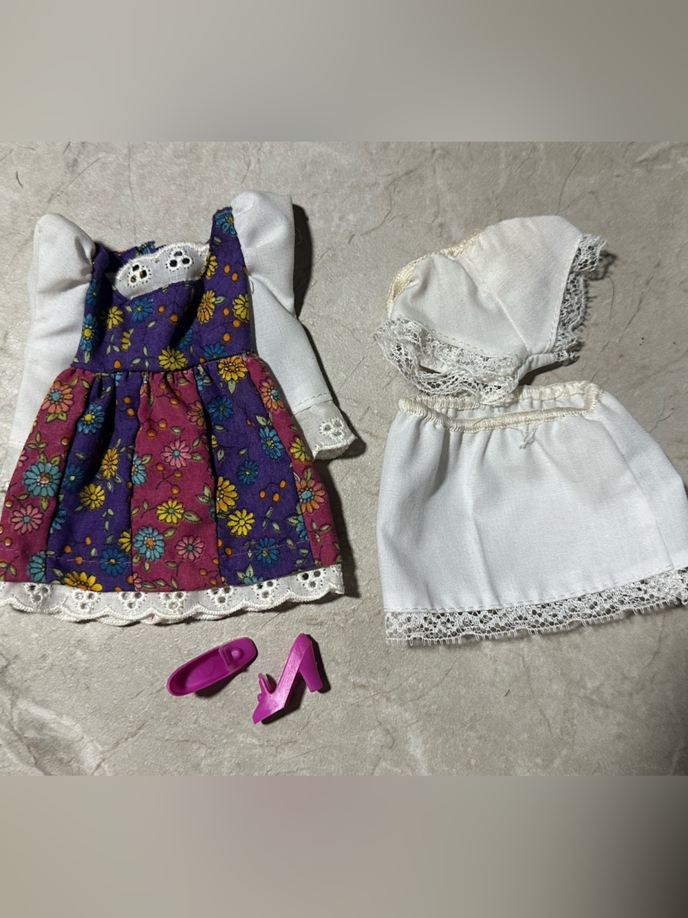1972 Barbie Picture Me Pretty #3355 Mattel Complete set dress slip panties shoes